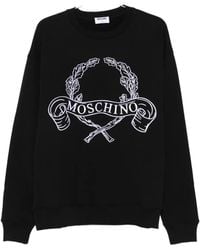 Moschino - Laurel Crown Logo Embroidered Sweatshirt - Lyst