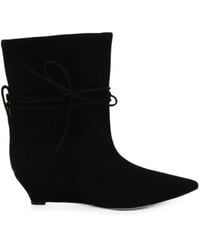 Odissi - Bow-Detail Wedge-Heel Boots - Lyst