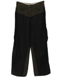 Ziggy Chen - Panelled Wide-Leg Trousers - Lyst