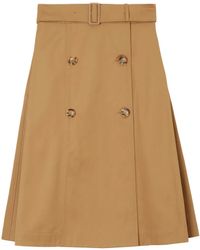 Burberry - Rock mit Gürtel - Lyst