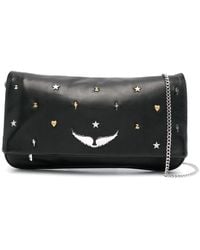 Zadig & Voltaire - Rock Lucky Charms Leather Clutch Bag - Lyst