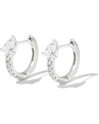 Anita Ko - 18kt White Gold Bobbi Diamond Hoop Earrings - Lyst