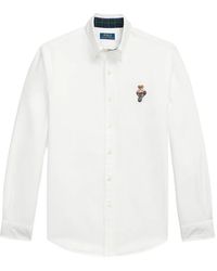 Polo Ralph Lauren - Custom-Fit Oxford Shirt With Polo Bear - Lyst