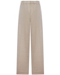 Brunello Cucinelli - Straight-Leg Cashmere Trousers - Lyst