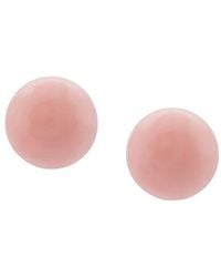 Irene Neuwirth - 18Kt Rose Opal Sphere Stud Earrings - Lyst