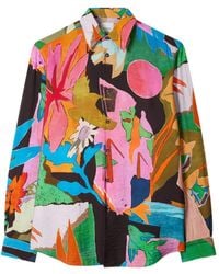 Paul Smith - Buttoned Floral-Print Shirt - Lyst