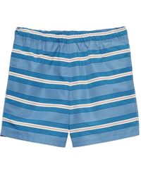 Prada - Striped Swim Trunks - Lyst