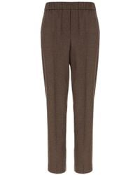 Peserico - Bead-Embellished Elasticated Trousers - Lyst