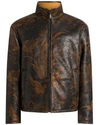 Etro - Animal-Print Shearling-Lined Jacket - Lyst