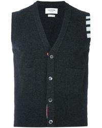 Thom Browne - V-Neck Cardigan Vest - Lyst