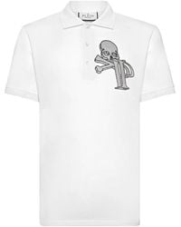 Philipp Plein - Wire Frame Crystal-Embellished Polo Shirt - Lyst