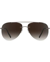 Silhouette - Lunettes De Soleil Canatara Rimless À Monture Pilote - Lyst