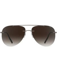 Silhouette - Lunettes De Soleil Canatara Rimless À Monture Pilote - Lyst