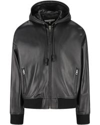 Loewe - Veste À Capuche En Cuir - Lyst