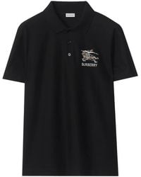 Burberry - Knight Logo Cotton Polo Shirt - Lyst