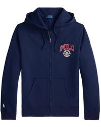 Polo Ralph Lauren - Logo-Embroidered Zip-Up Hoodie - Lyst
