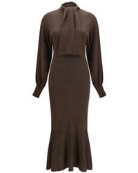 Jacquemus - The Losange Scarf-Detail Knitted Dress - Lyst