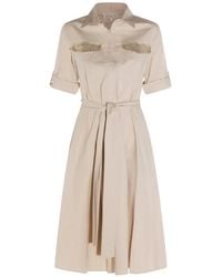 Antonelli - Cotton Midi Dress - Lyst