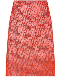DIESEL - M-ikaria Monogram-print Knitted Midi Skirt - Lyst