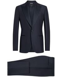 Zegna - Single-breasted Peak-lapel Suit - Lyst