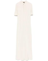 Kiton - Keyhole-Neck Midi Dress - Lyst
