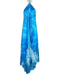 Roberto Cavalli - Jurk Met Abstracte Print - Lyst