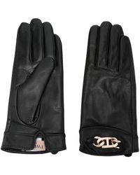 Twin Set - Oval T Leather Gloves - Lyst