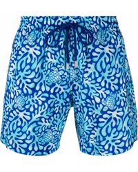Vilebrequin Zwembroek Met Print in het Blauw voor heren Heren Kleding voor voor Strandkleding voor Board en zwemshorts 