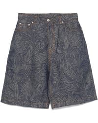 Etro - Bermuda-Shorts aus Jacquard-Denim - Lyst