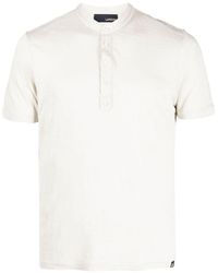 Lardini - Logo-tag Linen Polo Shirt - Lyst