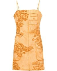 Acne Studios - Robe Courte À Imprimé Trompe L'Œil - Lyst