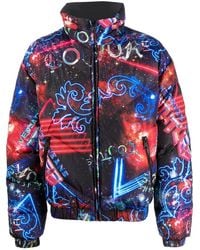Versace Jeans Couture - Motif-Print Down-Filled Jacket - Lyst