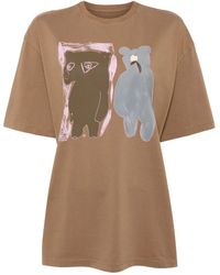 JNBY - Bear Printed Short Sleeved T-Shirt - Lyst