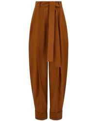Ferragamo - Barrel-Leg Trousers - Lyst