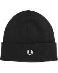 Fred Perry - Fp Merino Cotton Beanie Accessories - Lyst