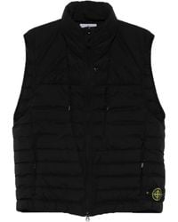 Stone Island - Gewatteerde Bodywarmer Met Hoge Hals - Lyst