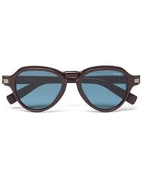 ZEGNA - Round-Frame Sunglasses - Lyst