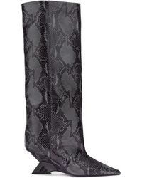 The Attico - 65mm Snakeskin-print Boots - Lyst