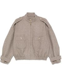 Maje - Button-Detailed Bomber Jacket - Lyst