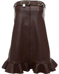 JW Anderson - Padlock-Detail Leather Minidress - Lyst