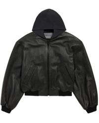 Balenciaga - Veste Bomber Salon De Couture En Cuir - Lyst