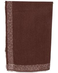 Faliero Sarti - Brunetta Fringed Bouclé-Trim Scarf - Lyst