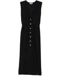 Blazé Milano - Robe Longue Luna Friesian Boutonnée Sur Le Devant - Lyst