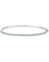 Kwiat - 18Kt Diamond Moonlight Three-Row Slim Bangle - Lyst