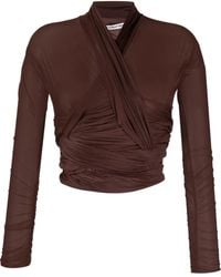 Alexander Wang - Drapiertes Cropped-Top - Lyst