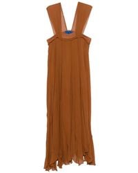 Mes Demoiselles - V-Neck Pleated Dress - Lyst
