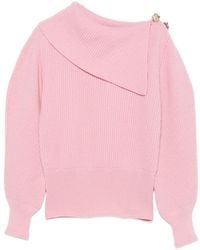 Blumarine - Pull À Col Marin Et Détail Boutonné - Lyst