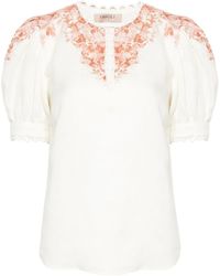 Twinset - Bluse Mit Blumen-Print - Lyst