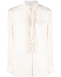 Jil Sander - Ruffle-Trim Blouse - Lyst