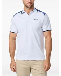 Hackett - Poloshirt Met Geborduurd Logo En Colourblocking - Lyst
